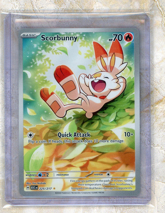 2026 Pokemon ASC EN-Ascended Heroes #225 Scorbunny IR Raw trading card