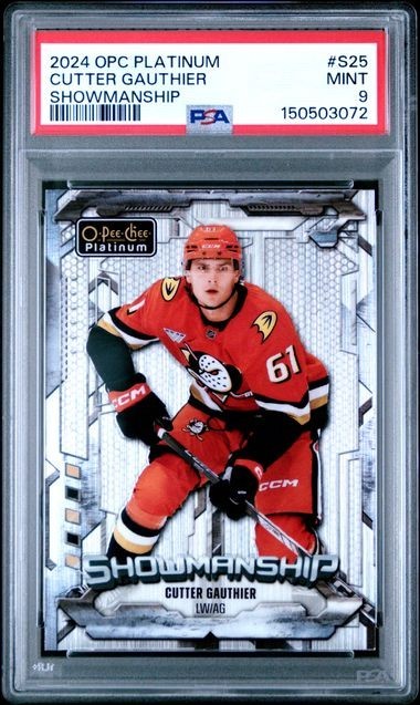 2024-25 O-Pee-Chee O-Pee-Chee Platinum #S25 Cutter Gauthier PSA 9 Graded trading card
