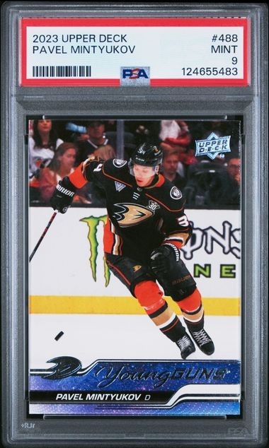 2023-24 Upper Deck Upper Deck Series 2 #488 Pavel Mintyukov PSA 9 Graded trading card