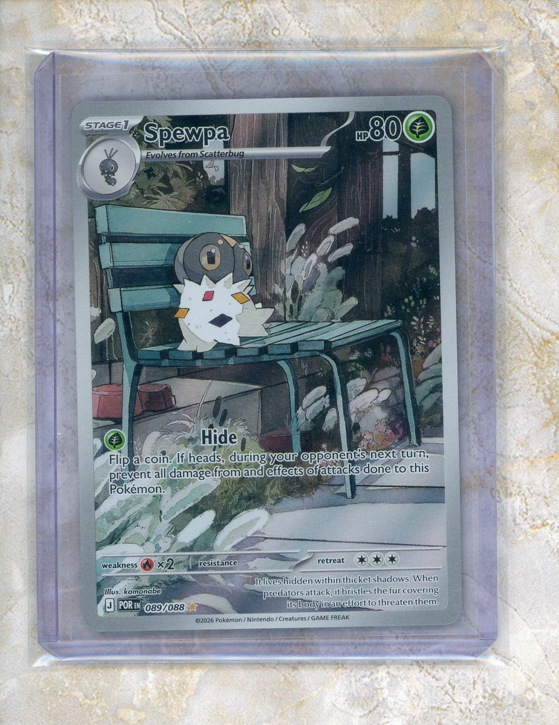 2026 Pokemon POR EN-Perfect Order #089 Spewpa IR Raw trading card