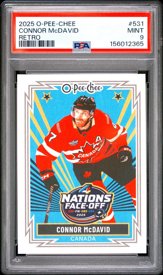 2025-26 O-Pee-Chee O-Pee-Chee #531 Connor McDavid PSA 9 Graded trading card