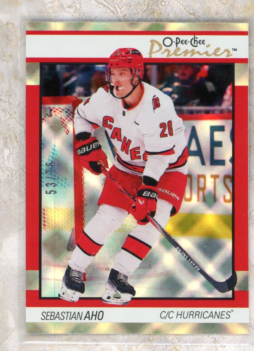 2025-26 O-Pee-Chee O-Pee-Chee #P81 Sebastian Aho 75 Raw trading card