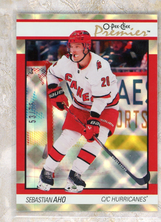 2025-26 O-Pee-Chee O-Pee-Chee #P81 Sebastian Aho 75 Raw trading card