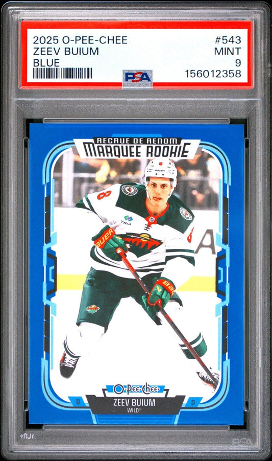 2025-26 O-Pee-Chee O-Pee-Chee #543 Zeev Buium PSA 9 Graded trading card