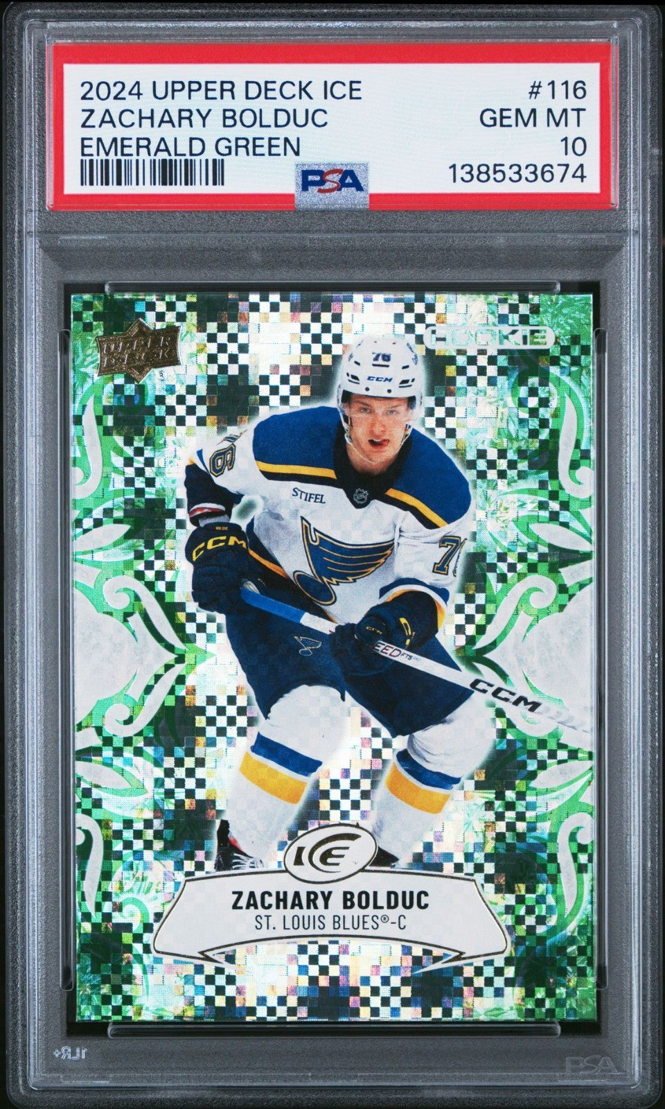 2024-25 Upper Deck Ice Upper Deck Ice #116 Zachary Bolduc PSA 10 Graded trading card