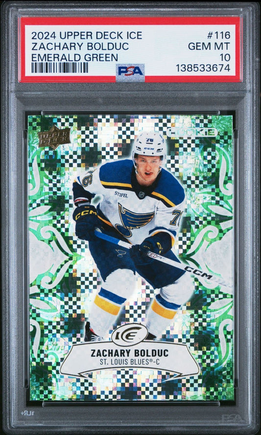 2024-25 Upper Deck Ice Upper Deck Ice #116 Zachary Bolduc PSA 10 Graded trading card