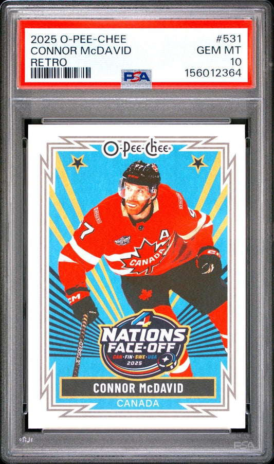 2025-26 O-Pee-Chee O-Pee-Chee #531 Connor McDavid PSA 10 Graded trading card
