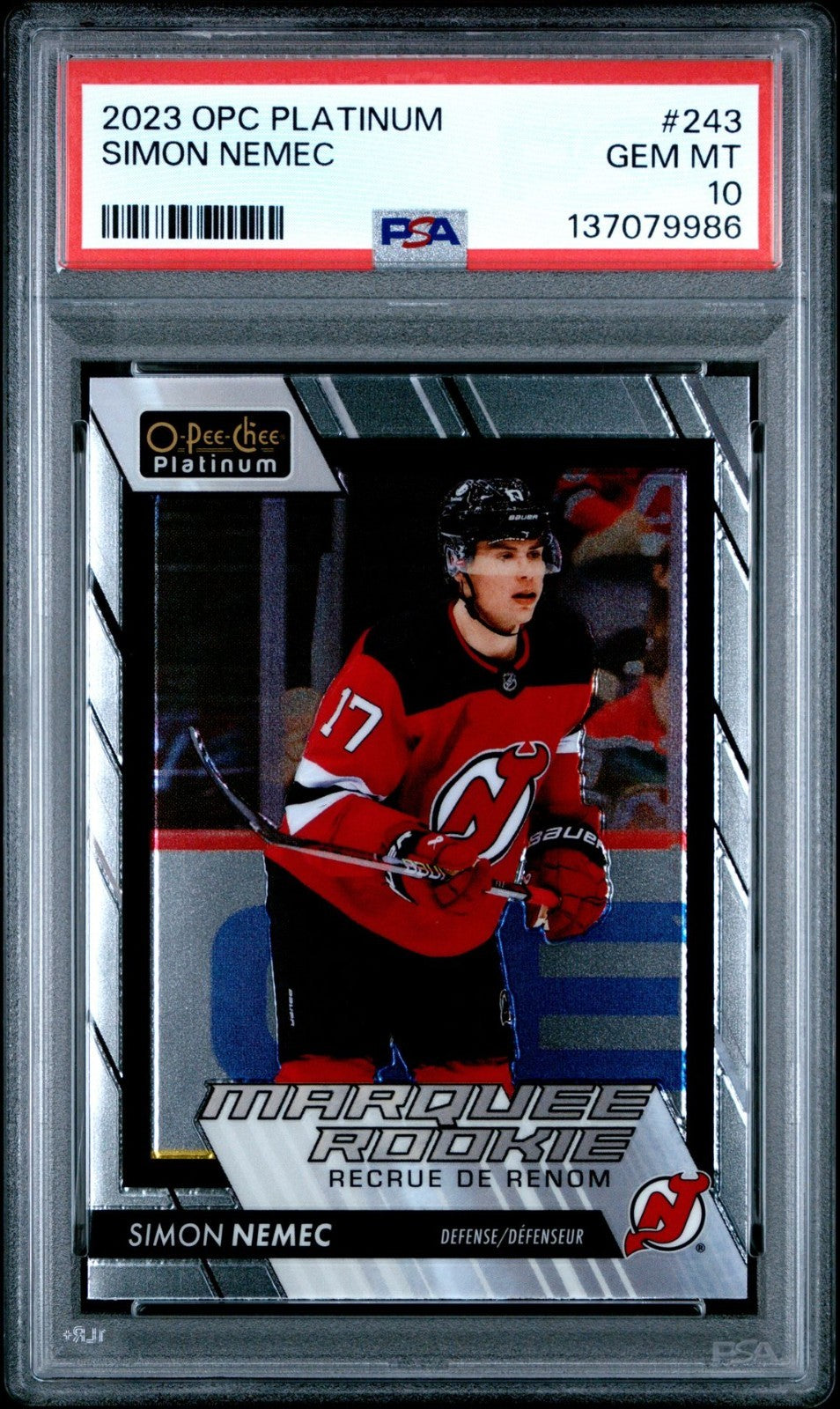 2023-24 O-Pee-Chee Platinum O-Pee-Chee #243 Simon Nemec PSA 10 Graded trading card