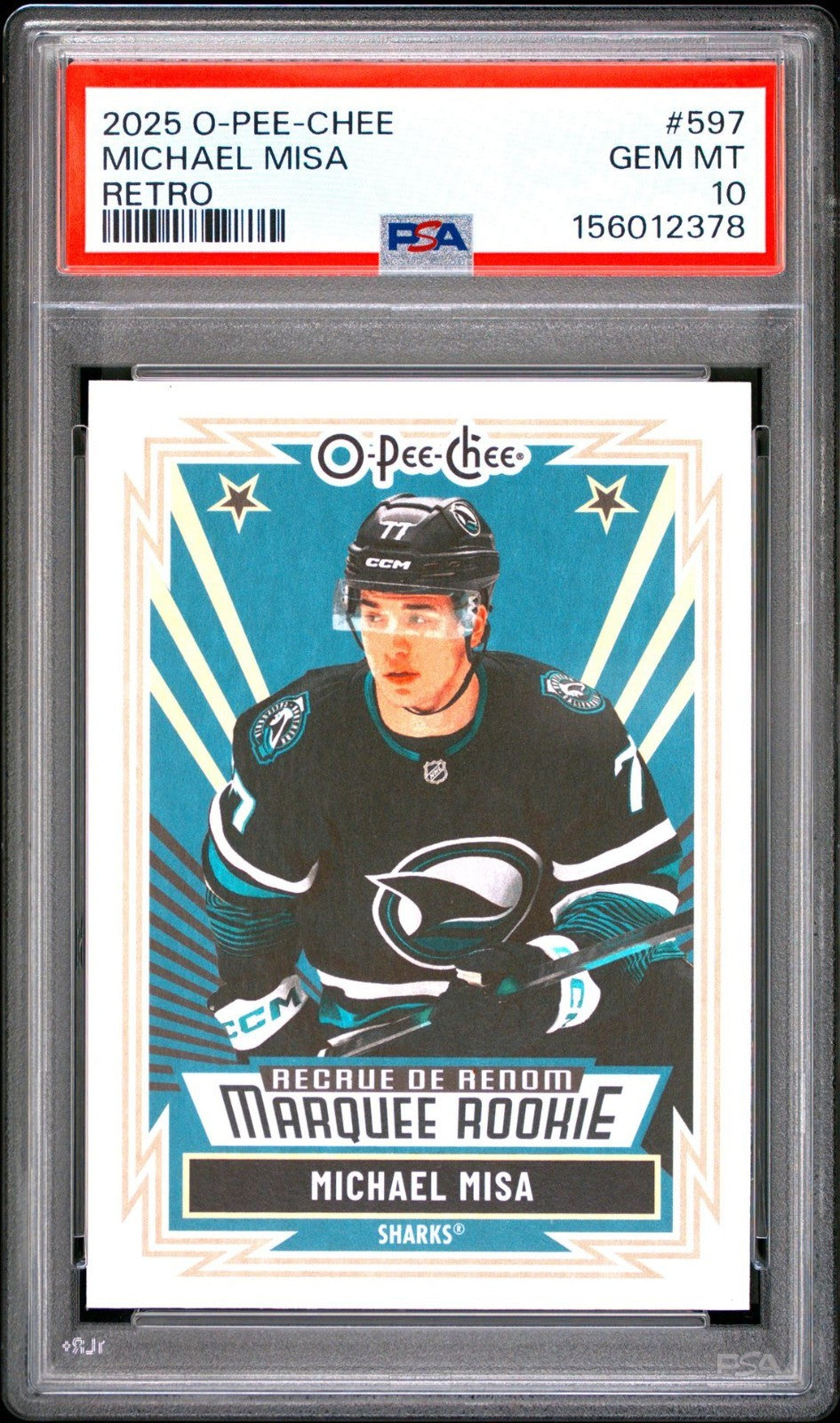 2025-26 O-Pee-Chee O-Pee-Chee #597 Michael Misa PSA 10 Graded trading card