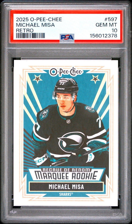 2025-26 O-Pee-Chee O-Pee-Chee #597 Michael Misa PSA 10 Graded trading card