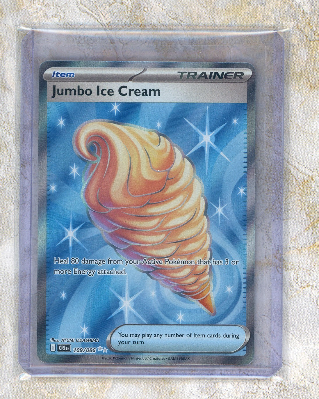 2026 Pokemon CRI EN-Chaos Rising #109 Jumbo Ice Cream UR Raw trading card
