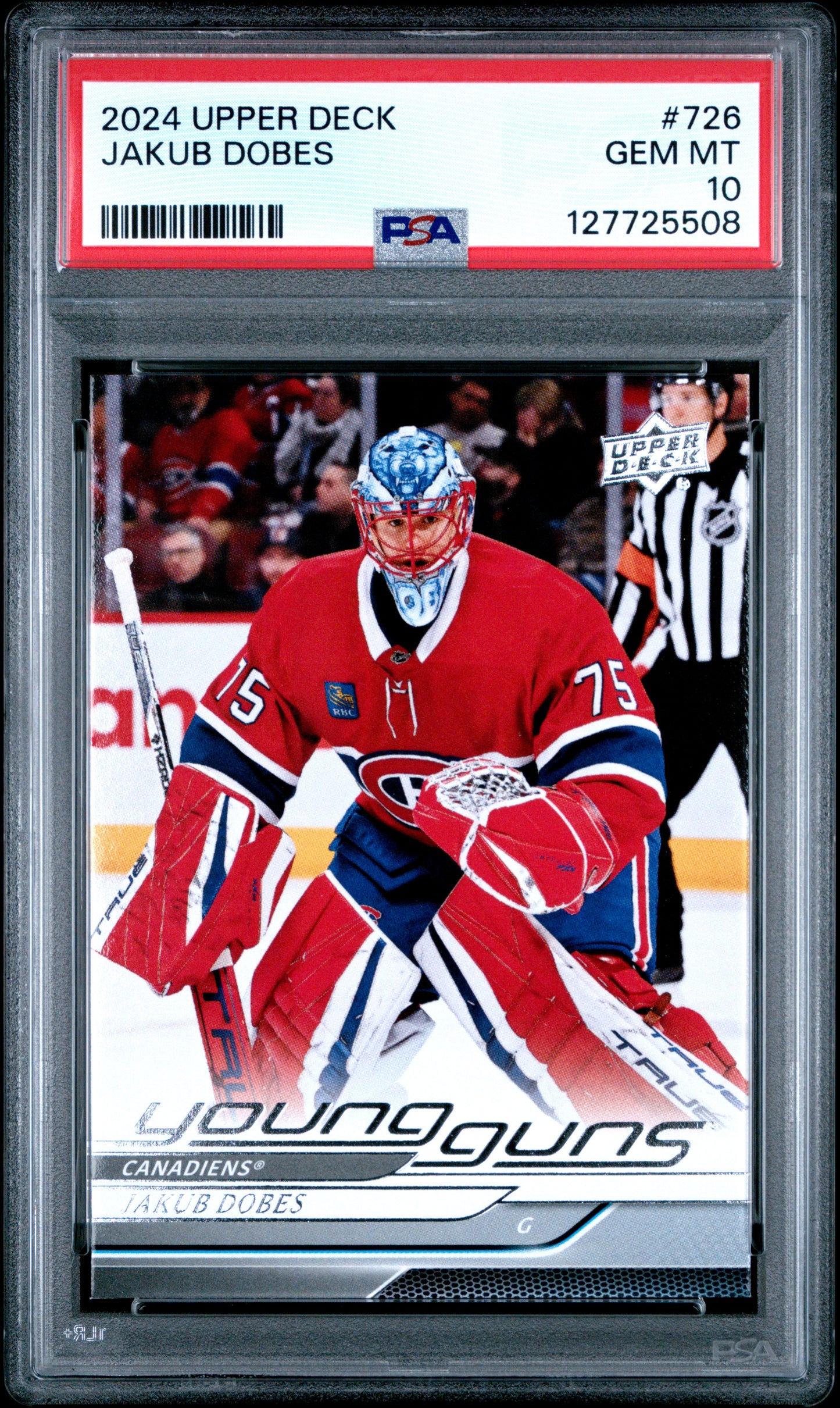 2024-25 Upper Deck Extended Series Jakub Dobes #726 Young Guns — PSA 10 Cert #127725508