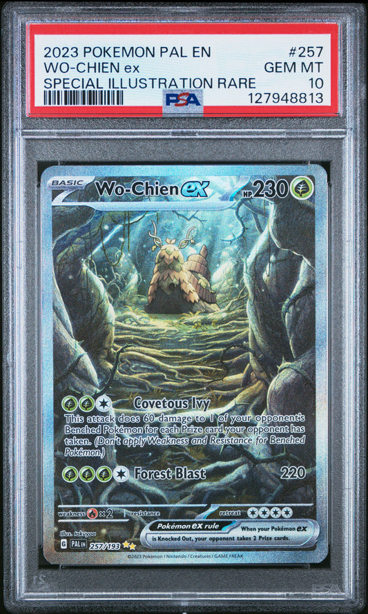 2023 Pokémon PAL EN Wo-Chien ex #257 Special Illustration Rare PSA 10 Cert #127948813