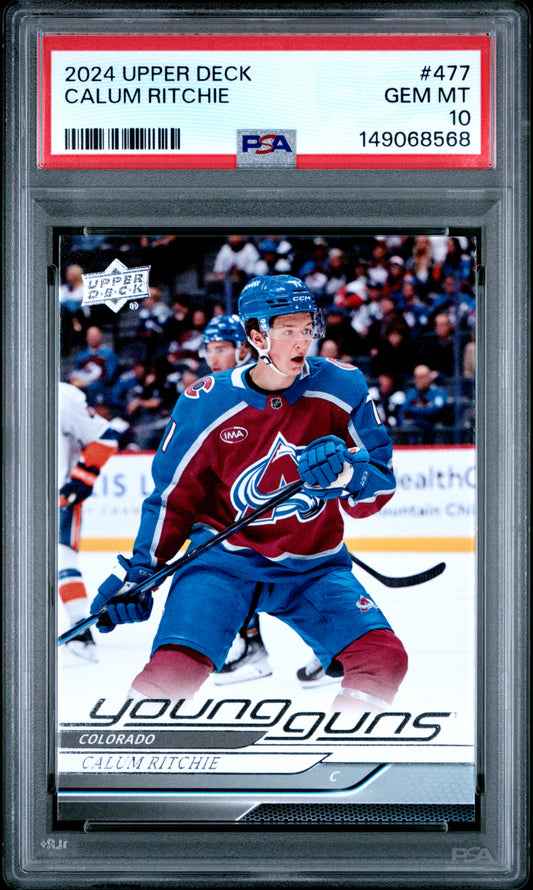 2024-25 Upper Deck Series 2 Calum Ritchie #477 Young Guns PSA 10 Cert #149068568