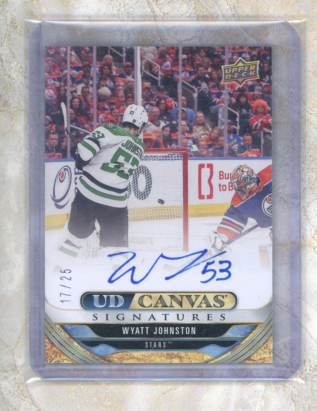 2024-25 Upper Deck Extended Series Wyatt Johnston UD Canvas Signatures #CA-3 /25 Raw