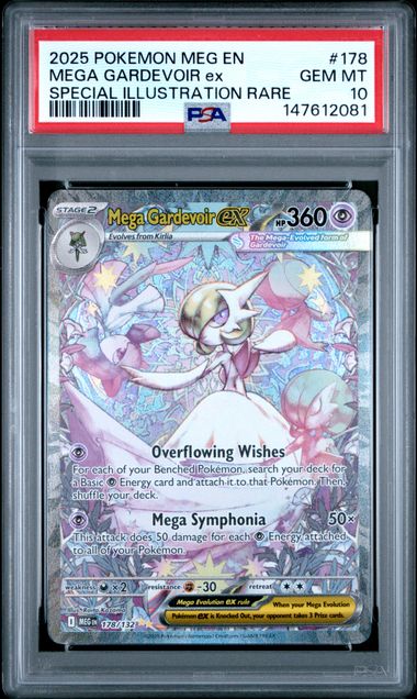 2025 Pokémon MEG EN Mega Gardevoir ex #178/132 Special Illustration Rare PSA 10 Cert #147612081
